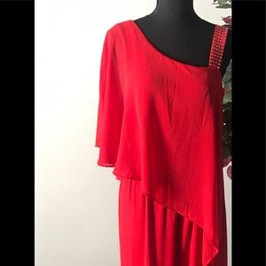 Red Sexy Free Flowing Jumpsuit